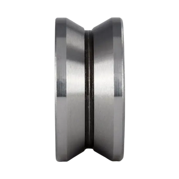 Track rollers with V groove profiled outer ring